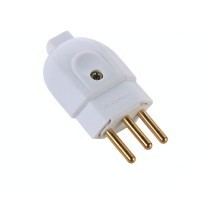 Plugue Macho 2P+T 20 A 250 V Tramontina Branco
