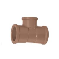 Tê de Redução 50x25mm Marrom Soldável Amanco 11825