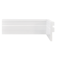 Rodapé Poliestireno Frisado Branco 7cm Graddus