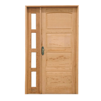 Porta de Madeira Angelim Externa Com Vitrô 115x210cm Kit Montada