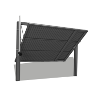 Portão de ferro Chapa Frisada 280x220cm Com Porta e Automatizador