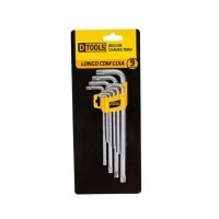 Jogo de Chave Tipo Torx Longo com Guia 9 Peças Dtools