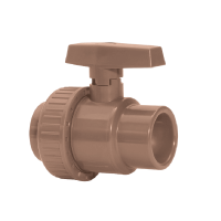 Registro Esfera com União Marrom Soldável 50mm Amanco 11796