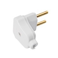 Plugue Angular 2P 10A 250V Tramontina Branco