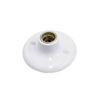Plafon E-27 100W em Porcelana Branco Taschibra