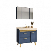 Conjunto de Banheiro Modena 90cm Azul Lord Gaam