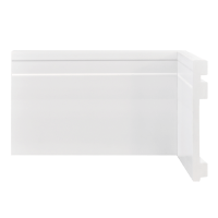 Rodapé Poliestireno Frisado Branco 15cm Graddus