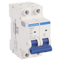 Disjuntor Bifásico Tramontina 20A 3kA - Curva C 2 Polos