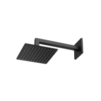 Chuveiro de Parede Cubit 65 com Cano 300 Preto Fosco Meber