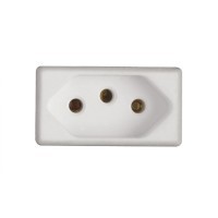 Módulo Tomada 2PT 20A 250V Branco Tramontina