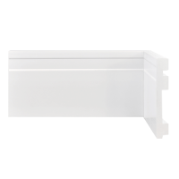 Rodapé Poliestireno Frisado Branco 10cm Graddus