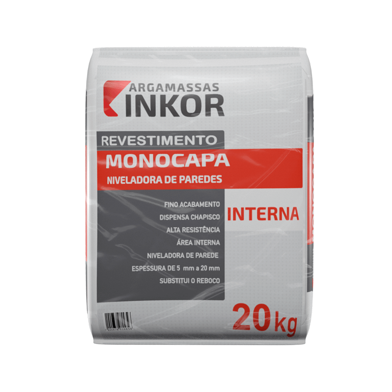 Argamassa Monocapa Niveladora Interna 20kg Inkor