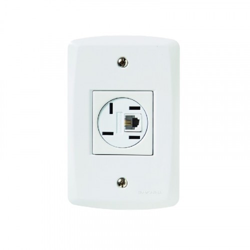 Tomada Telefone 4P RJ11 4x2 Tramontina Lux²