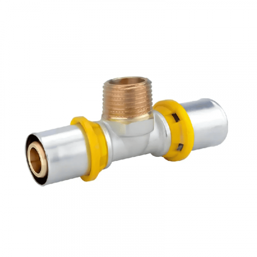 Tê Macho Multicamada para Gás 20mm x 1/2" Amanco 98559