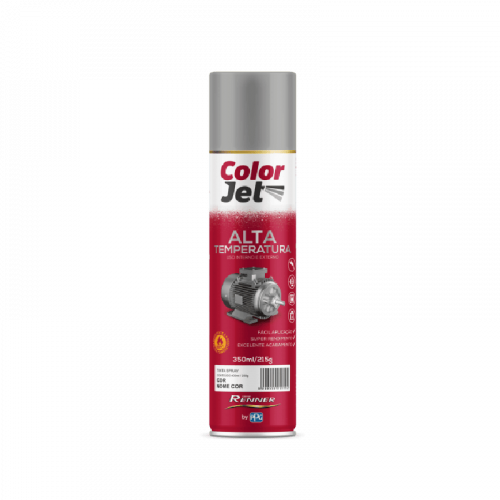 Spray Color Jet Alta Temperatura Preto\Alumínio 400ml - Renner