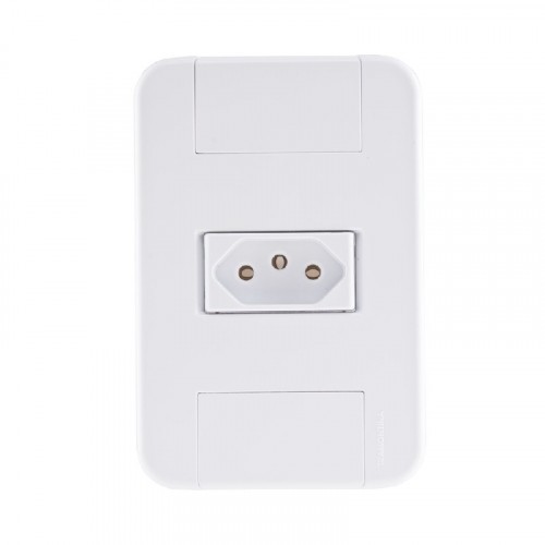 Kit 4x2 com 1 Tomada 2P+T 20A 250V Tramontina Tablet Branco