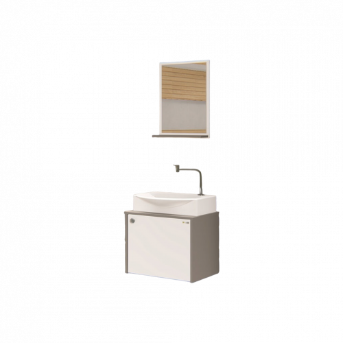 Conjunto de Banheiro Confort Susp 44,5cm Com Pia Louça Rorato