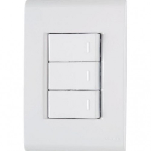 Interruptor Liz 3tc Simples 10A 4x2 Tramontina