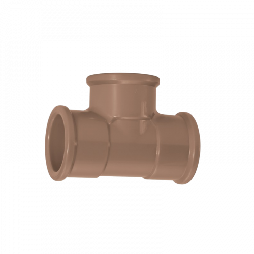 Tê Marrom 110mm Soldável Amanco 10014