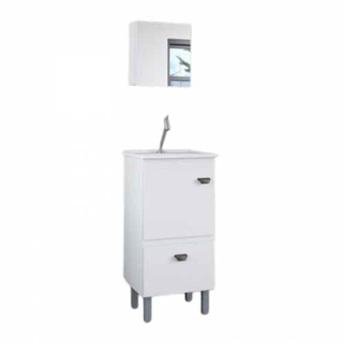 Conjunto de Banheiro Essenza 40cm Bianco/Branco Gaam