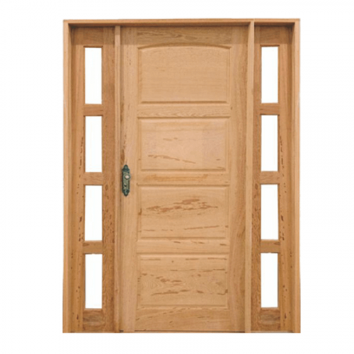 ﻿﻿﻿Porta de Madeira Angelim Externa Com 2 Vitrô 140x210cm Kit Montada