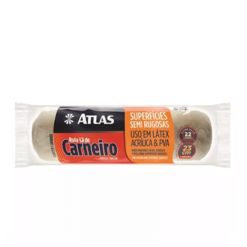 Rolo de Pintura Lã de Carneiro 328/22 23cm Atlas