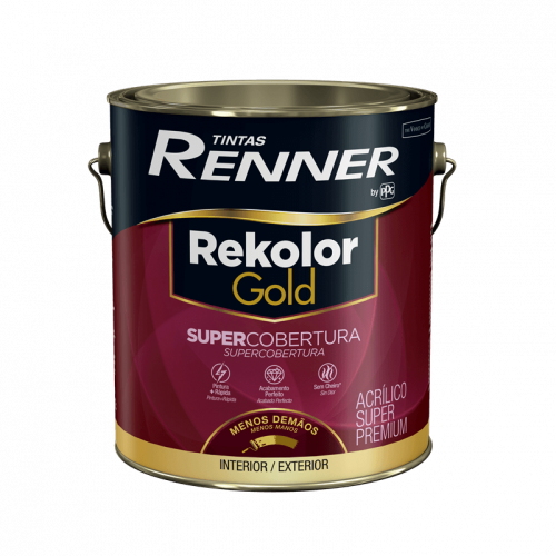 Tinta Acrílica Rekolor Gold Supercobertura Branco Fosco 3,2L - Renner