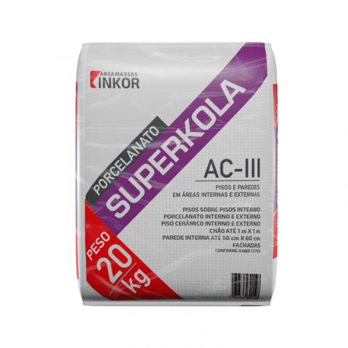 Argamassa ACIII Superkola Cinza 20kg Inkor