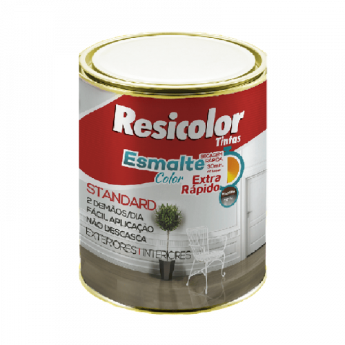 Tinta Esmalte Extra Rápido Cores Brilhante 900ML Resicolor