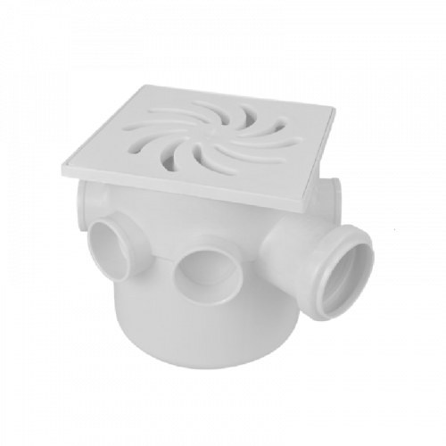 Caixa Sifonada com Porta Grelha 150x150x50mm Amanco 20770