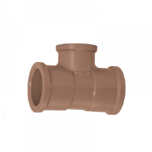 Tê de Redução 75x50mm Marrom Soldável Amanco 17850