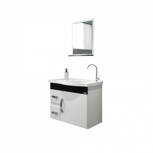 Conjunto de Banheiro Siena 55,5cm Preto Rorato