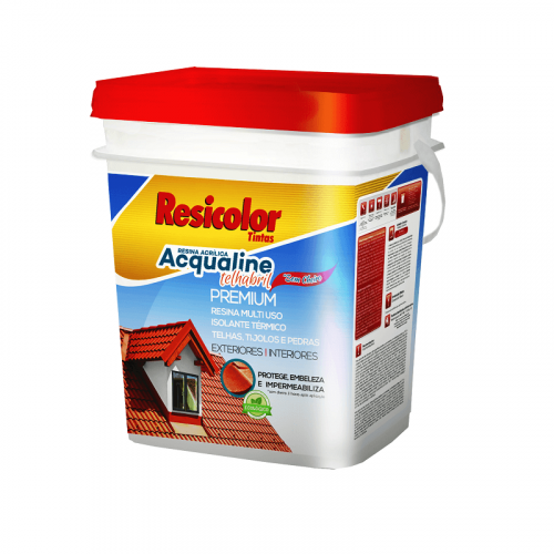 Resina Acrílica Telhabril Acqualine 18L Resicolor