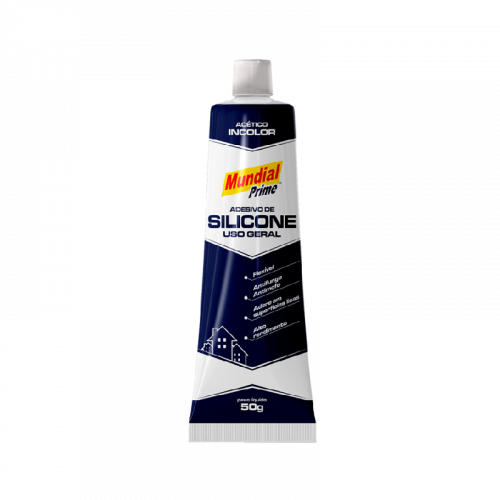 Adesivo de Silicone Acético Uso Geral 50g Incolor Mundial