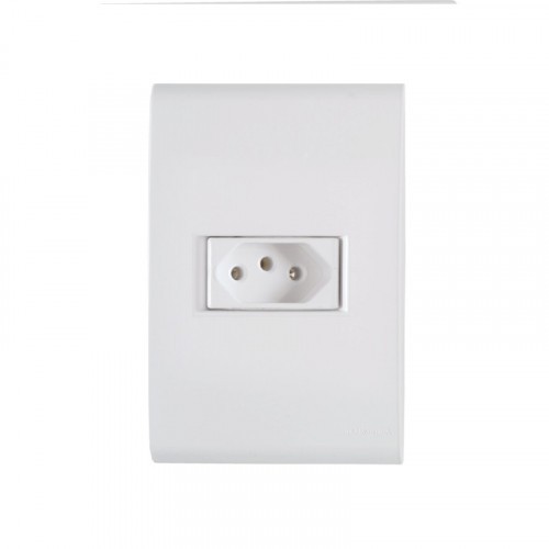 Tomada 2P+T 10A 250V 4x2 Tramontina Liz Branco