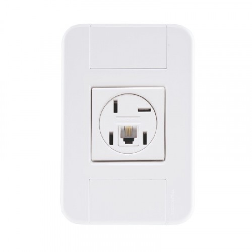 Conjunto 4x2 com 1 Tomada Telefone 4P RJ11 Tramontina Tablet Branco