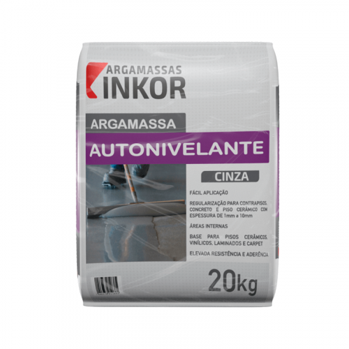 Argamassa Autonivelante Cinza 20kg Inkor