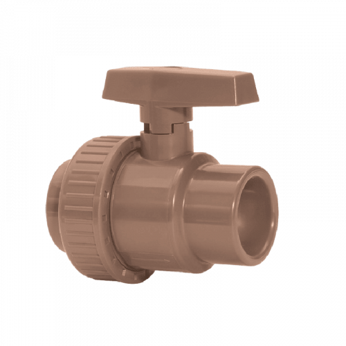 Registro Esfera com União Marrom Soldável 40mm Amanco 11795