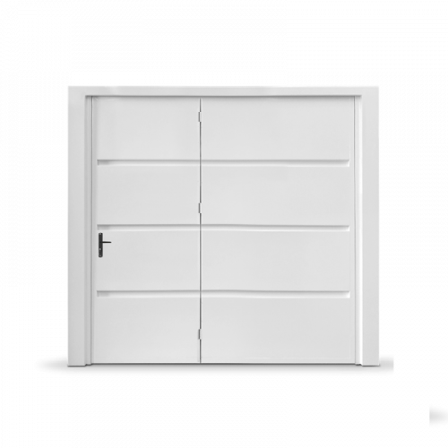 Portão Chapa Negativa Galvenizado Branco C/porta 260x220 Maxiaço
