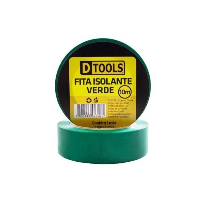 Fita Isolante Verde 10 metros Dtools