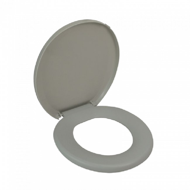 Assento Sanitário Oval Confort Cinza Amanco 14140