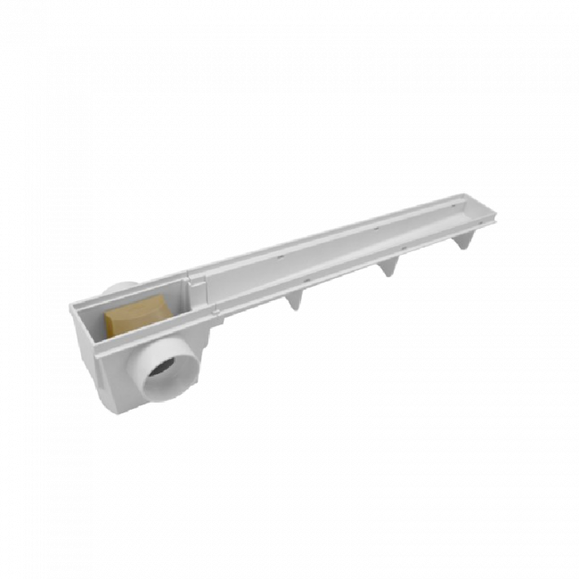 Corpo de Ralo Linear Sifonado 50cm Branco Amanco 21494