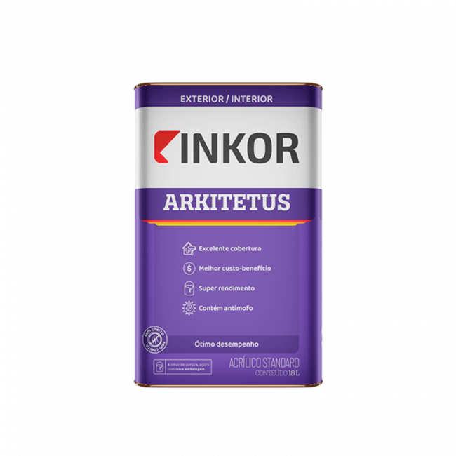 Tinta Arkitetus Semi Brilho Branco Inkor 18L