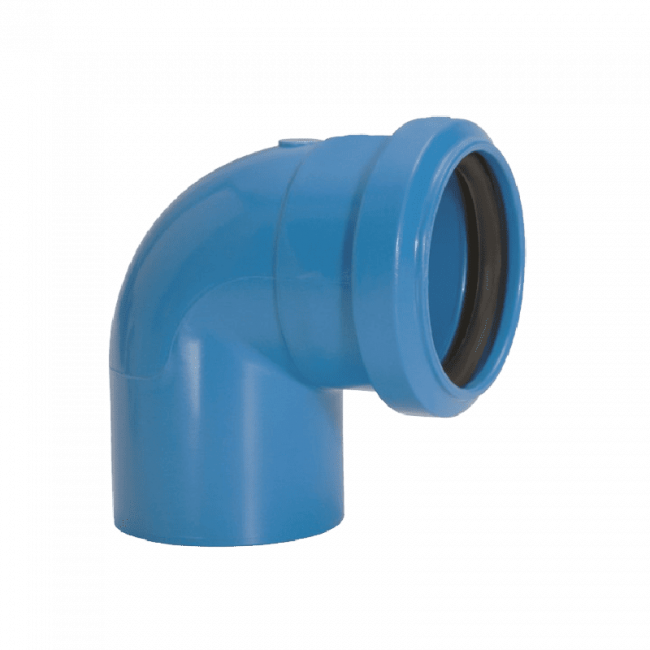 Joelho 90° Azul com Anel Esgoto Série Normal Amanco 11650