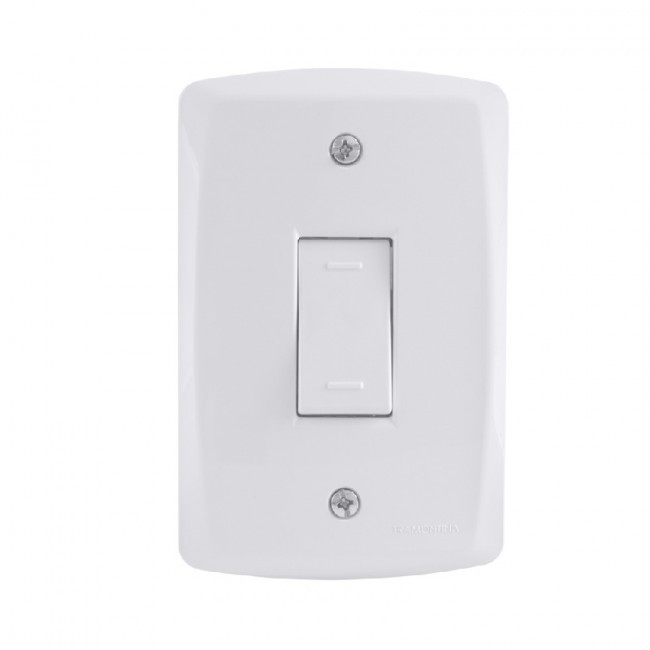 Kit 4x2 com 1 Interruptor Paralelo 10A 250V Tramontina Lux2 Branco