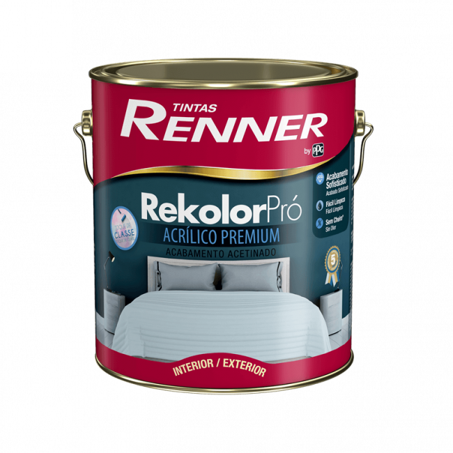 Tinta RekolorPró Acetinada Branca 3,6L - Renner