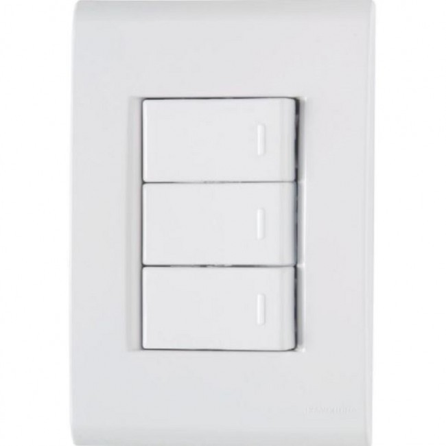 Interruptor Liz 3tc Simples 10A 4x2 Tramontina