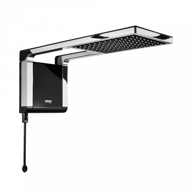 Chuveiro Acqua Storm Ultra Lorenzetti Preto e Cromado 220V 7500W