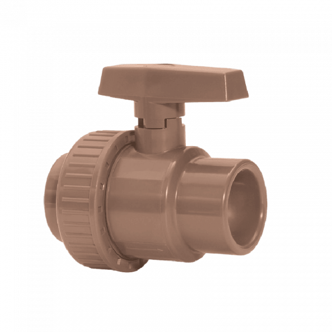 Registro Esfera com União Marrom Soldável 32mm Amanco 11794