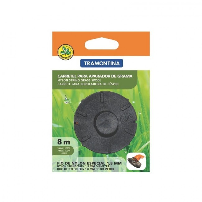Carretel com Fio de Nylon 1,8 mm Tramontina 8 metros para Aparador de Grama